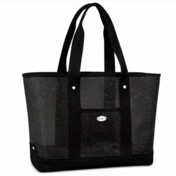 Coach Handbags - Coach Large Transparent Black Glitter Tote